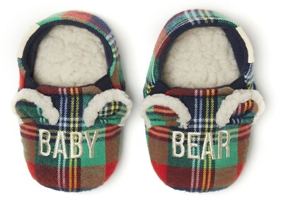 Dearfoams Infant Baby Boys Girl's BABY BEAR Slip-on Cozy Comfort Slippers: 1-6-image