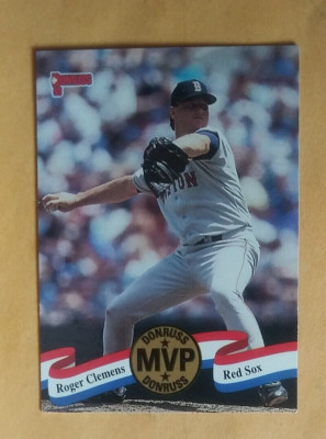 1993 Donruss Baseball Card Roger Clemens Boston Red Sox #MVP-15-image