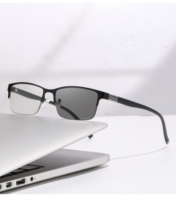 Progressive Photochromic Multifocus Multifocal  Metal Reading Glasses Sunglasses-image