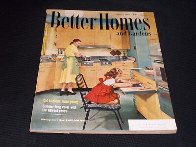 1955 FEBRUARY BETTER HOMES & GARDENS MAGAZINE NICE COVER & ADS - H 1347-image