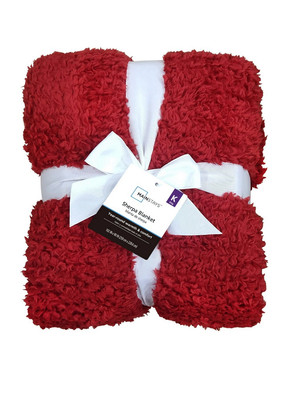 Mainstays Faux Shearling Blanket, Red, King 102