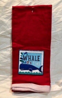  S/2 Whale of a Time Cotton Kitchen Towels 17