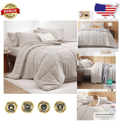 Luxurious 7-Piece Full Comforter Set - Ultra Soft Microfiber & Sheets-image