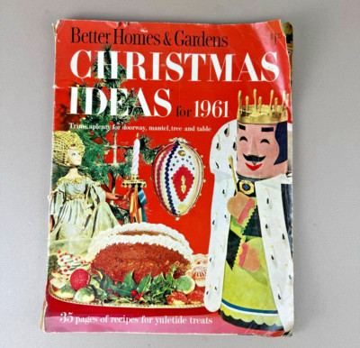 1961 Better Homes & Gardens Christmas Ideas Mid-Century Modern Crafts Magazine-image