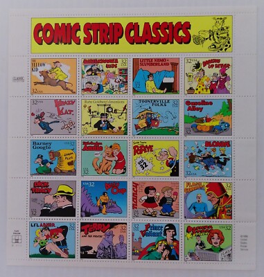 Complete mint sheet of stamps Comic Strip Classics-image