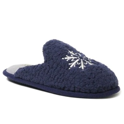 Sleeper's Womens Size X-Lg Navy Snowflake Embroider Size X-LARGE ~ 11-12 New-image