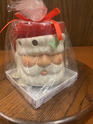 Mainstays Santa Tealight Warmer Set Red/White- New!-image