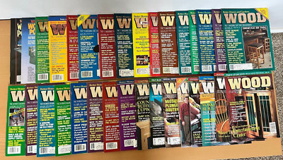 Lot of 32 WOOD Better Homes and Gardens 1990's Magazines-image