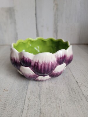 Pier 1 Imports purple artichoke Bowl vegetable dish home decor-image