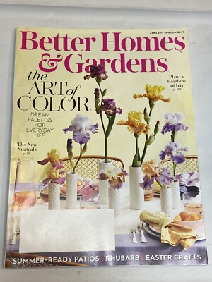 Better Homes Gardens Magazine April 2019 Art Color Neutrals Summer Patio Rhubarb-image