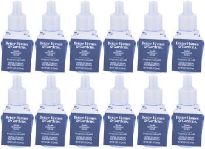 12 Better Homes & Gardens DARK MIDNIGHT SKIES Fragrance Oil Refill Bulbs-image
