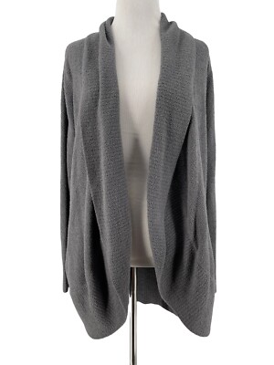 Barefoot Dreams Women's Gray CozyChic Lite Circle Cardigan Size Medium-image