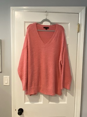 Sanctuary 3X Bright Pink Cozy Soft Fleece V-Neck Pullover-image