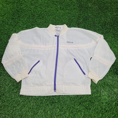 Vintage ADIDAS Windbreaker Jacket Womens XL 22x24 Ivory-image