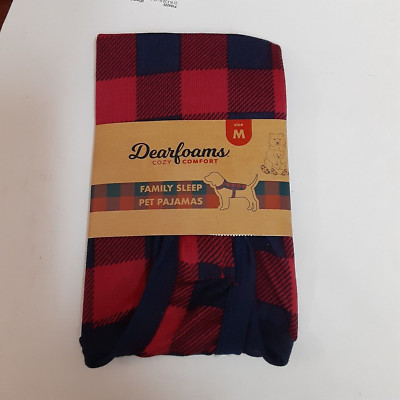 New Dog  Dearfoams Cozy Comfort Red Plaid Pet Pajamas size M-image