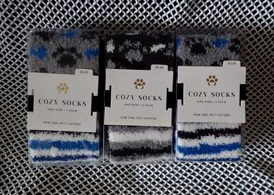 Brand New Cozy Socks 3x2pc Packs  Puppy Print Socks-image
