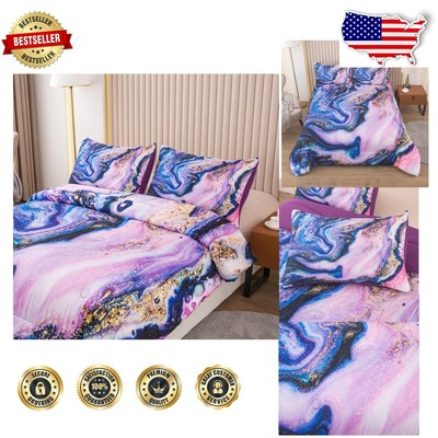 Vibrant Twin Size Tie Dye Bedding Set - Includes Pillow Cover for a Cozy Touch-image