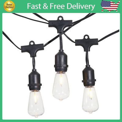 Better Homes & Gardens 15-Count Shatterproof Edison Bulb Outdoor String Lights-image
