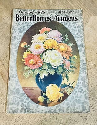 Antique Better Homes And Gardens Magazine October 1925 Otto W. Schulze Cover-image