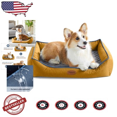 Egg Crate Orthopedic Dog Bed - Mustard Yellow, 31.5