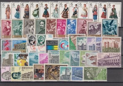 SPAIN - ESPAÑA - YEAR 1969 COMPLETE YEAR SET WITH ALL THE STAMPS & COSTUMES-image