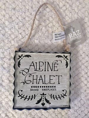 “Alpine Chalet” Holiday Ornament by RAZ Imports / NWT Retail; $16 / 4” x 4”-image