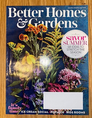 Better Homes & Gardens Magazine August 2019 Summer Ideas-image