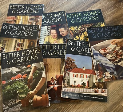vintage Better Homes & Garden lot Of 8 1936 Ads Recipes Collection Old Info-image