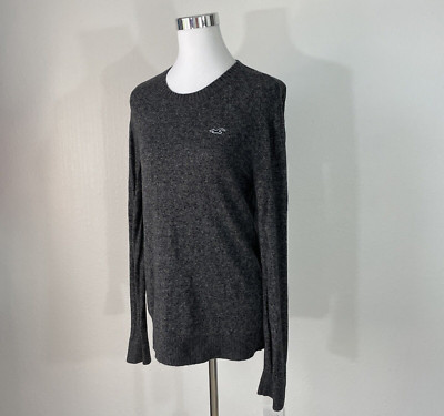 Hollister Top Sweater Womens S Gray Lightweight Knit Career Stretch Cozy Comfort-image