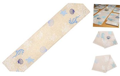  Design Imports Seashore Embroidered Table Runner -image