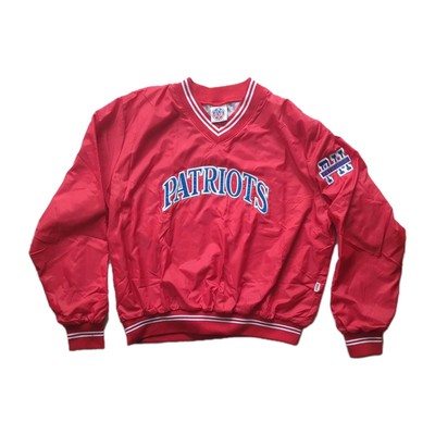 Vintage Patriots Jacket Mens Large Red Pullover Made In USA -image