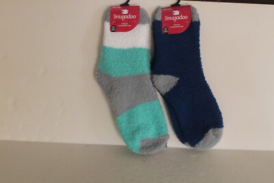 Lot of 2 Snugadoo Socks-  Aqua & Gray, Royal Blue    Free Shipping-image