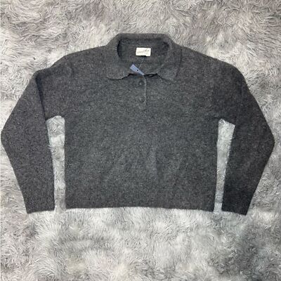 Universal Thread Collared Soft Cozy Sweater - Gray Size Small NWT-image