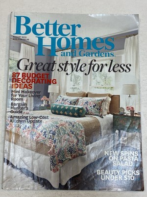 Better Homes and Gardens Magazine Aug 2013 Great Style Pasta Salad Decorating-image