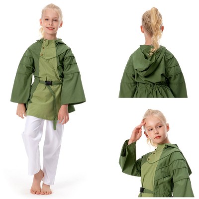Kids Obi-Wan Kenobi -Leia Cosplay Costume Coat Halloween Carnival Suit Girls Boy-image