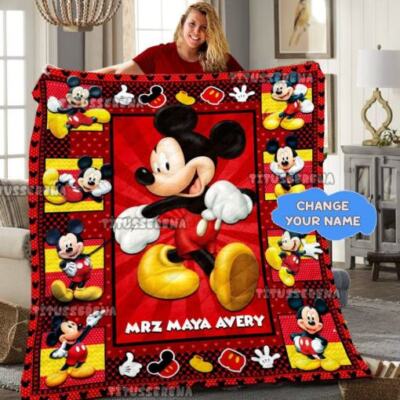 Personalized Mickey Mouse Fleece Blanket – Cozy Fleece for Kids and Toddlers-image
