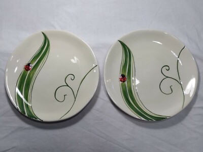 2 Lady Bug Plates 8.5