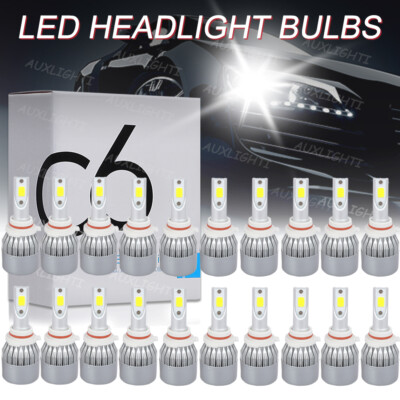 20PCS 9006 LED Headlight Bulbs Kit Low Beam Fog Light 6000K White 100W 32000LM-image