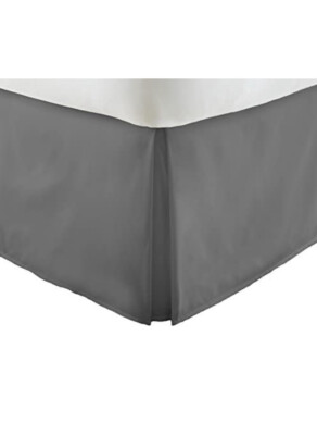 Linen Market Becky Cameron Pleated Bedskirt, California King, Gray-image