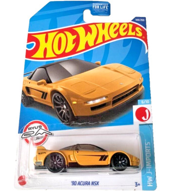 HOT WHEELS 2022 '90 ACURA NSX GOLDENROD 144/250 HCX58 RYU ASADA DESIGN SEALED-image