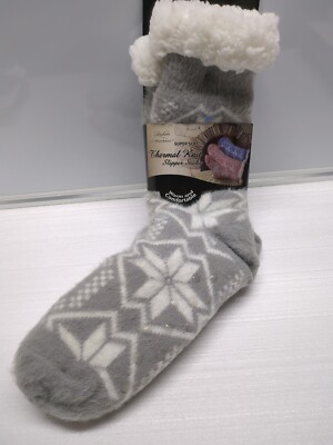 Fashion by Mirabeau Women's Super Soft Thermal Knit Fleece-Lined Slipper Socks-image