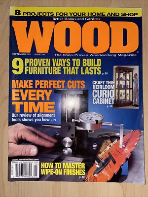 Better Homes Garden WOOD Magazine Working September 2003 #150 Perfect Cuts-image