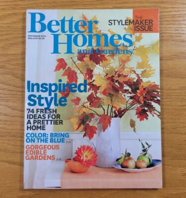 Better Homes And Gardens Magazine Back Issue From September 2014 -Inspired Style-image