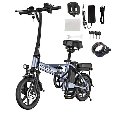 AOVOPRO EB60 Adult Ebike 500W Foldable 48V 10.5AH Electric Bicycle 22MPH 28Miles-image