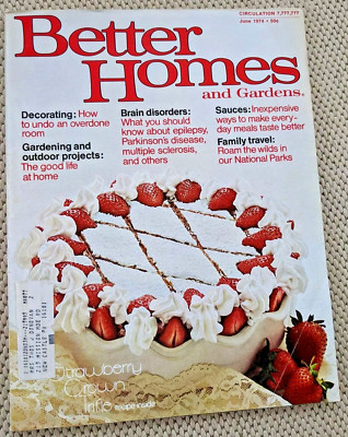 Vintage Better Homes & Garden Magazine June 1974 Mid Century Culture History-image