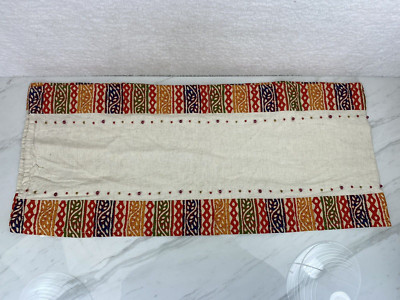 Pier One Imports Pier 1 Tambika Table Runner Stripe Edge Beaded 68 x 14