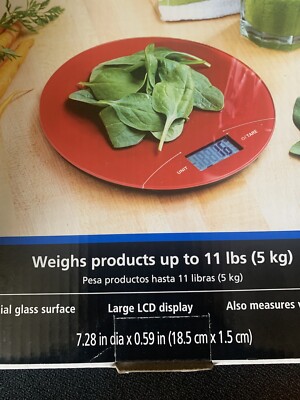 Mainstays Red Digital Glass Scale-NIB-image