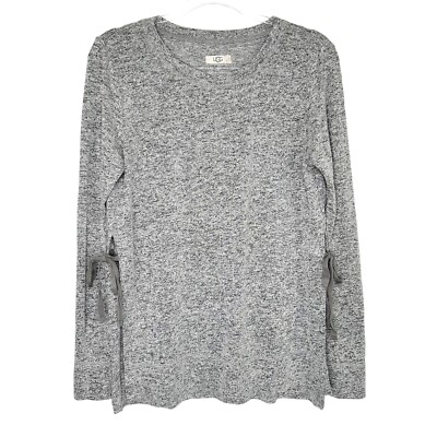 UGG Gray Sweater Womens Size Medium Tie Sides Lightweight-image