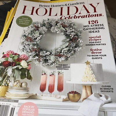 Holiday Celebrations magazine ,Better Homes & Gardens 126 Ideas ,Desserts. T-175-image