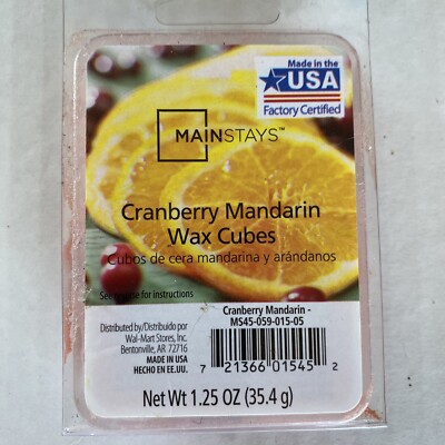 Mainstays cranberry Mandarin wax cubes.   New Old Stock Discontinued 624Bruchcb-image